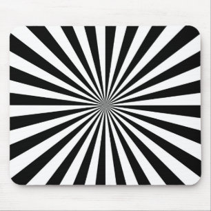 Optical Sun Burst Spinning Wheel Design Mouse Pad