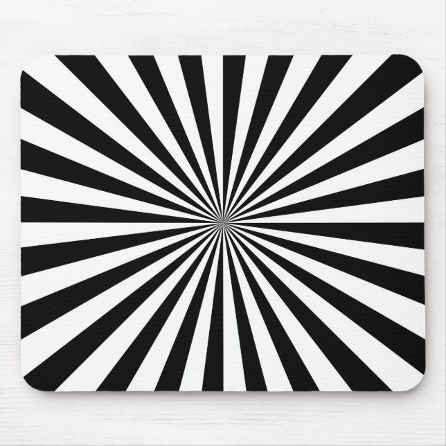 Optical Sun Burst Spinning Wheel Design Mouse Pad (Front)