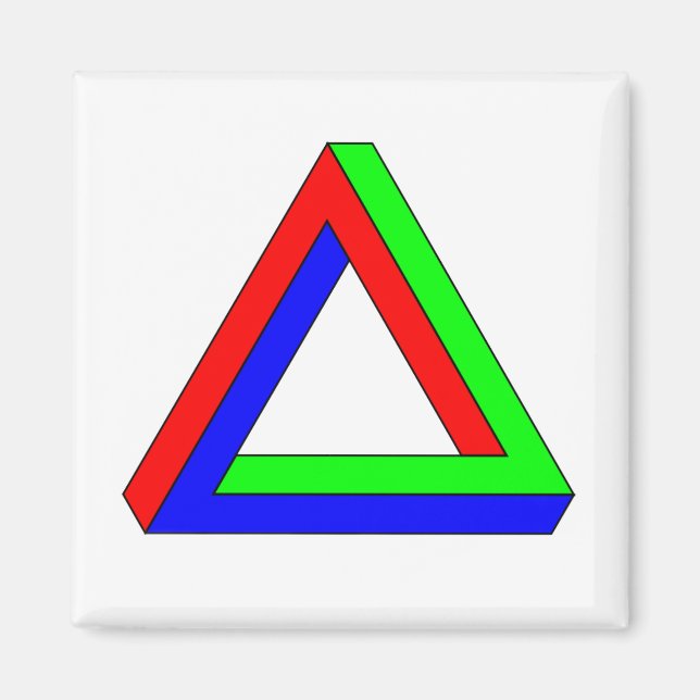 Optical Triangle illusion Magnet (Front)