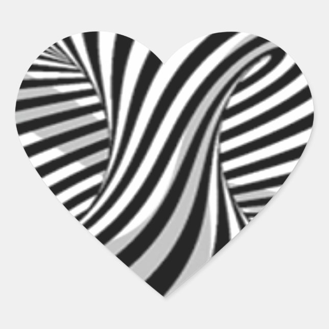 optical tricks heart sticker (Front)