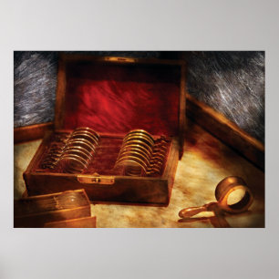Optician - A box of Oculars Poster