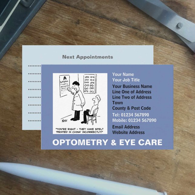 Optician Appointments Business Card (Creator Uploaded)