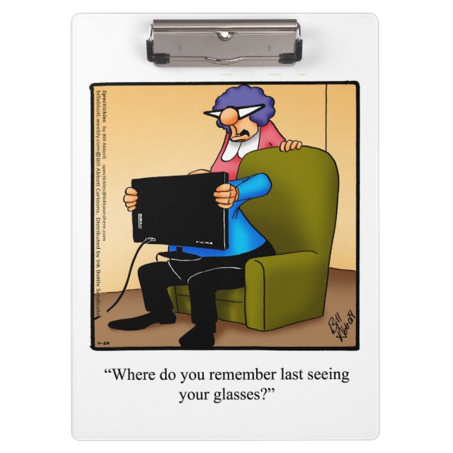 Optician Business Humour Clipboard (Front)