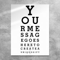 Optician Chart Create Your Own Message