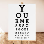 Optician Chart Personalised Message<br><div class="desc">Add your own message to create a unique,  fun gift. Designed by Thisisnotme©</div>