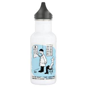 Optician Checks Wall Chart Small 532 Ml Water Bottle