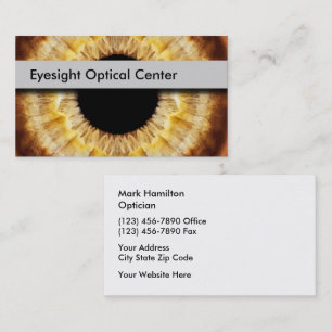 Optician Eye Care Centre Medical Business Card