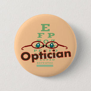 Optician--Eye chart Gifts 6 Cm Round Badge