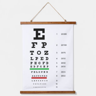 Optician Eye Chart  Hanging Tapestry