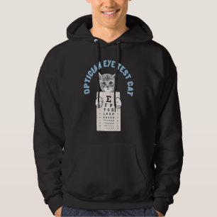 Optician Eye Test Cat Optometrist Ophthalmology Ki Hoodie