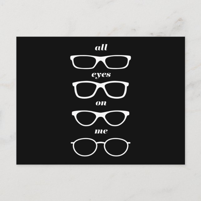 Optician Eyes On Me Optician Glasses Postcard (Front)