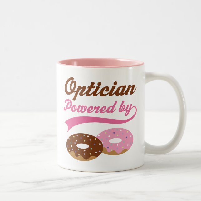 Optician Funny Gift Two-Tone Coffee Mug (Right)