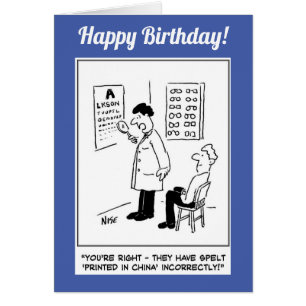 Optician giving an eye-test