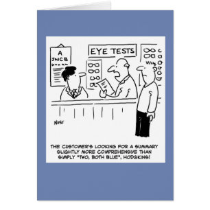 Optician Giving an Over Simplistic Eye-Test
