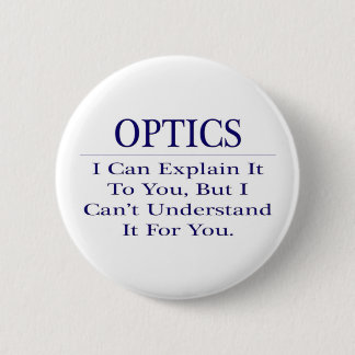 Optician Joke .. Explain Not Understand 6 Cm Round Badge