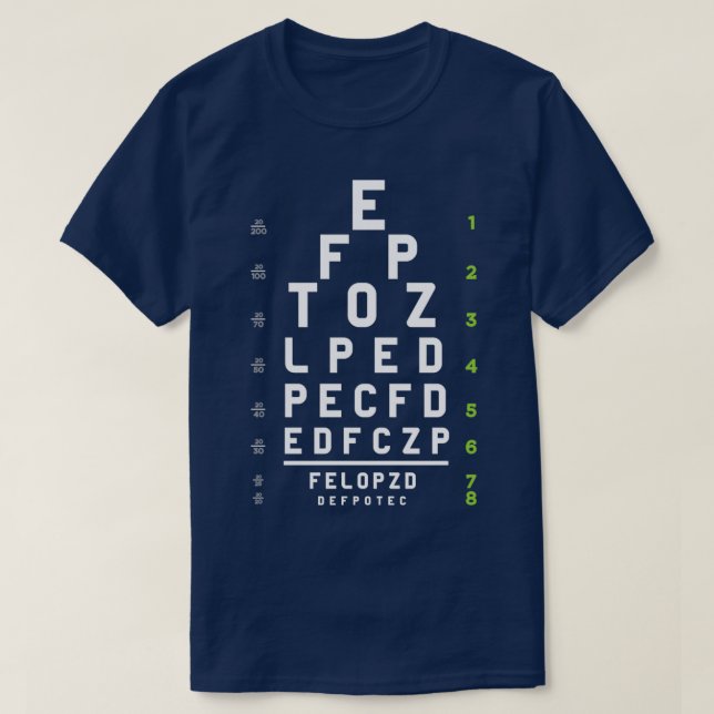 Optician Ophthalmologist Funny Optics Eye Optometr T-Shirt (Design Front)