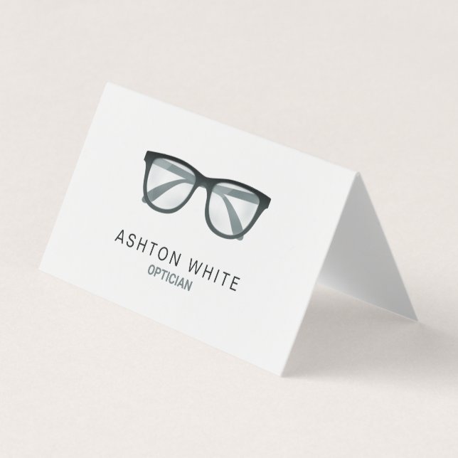 Optician Optometrist Custom QR Business Card (Front)