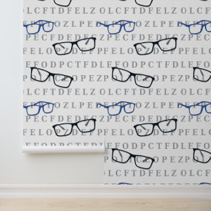 Optician Optometrist Eye Chart and Spectacles Wallpaper