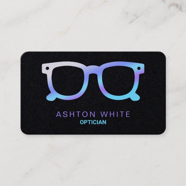 Optician Optometrist Premium Business Card (Front)