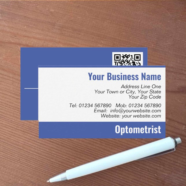 Optician or Optometrist QR Code Business Card (Creator Uploaded)