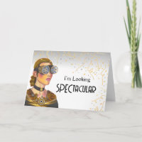 Optician Thank You with Steampunk Goggles Lady
