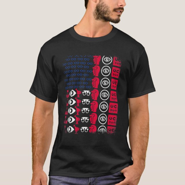 Optician Tool American Flag Pride 4th Of July Opti T-Shirt (Front)