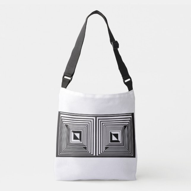 Optics thru Shapes Crossbody Bag (Front)