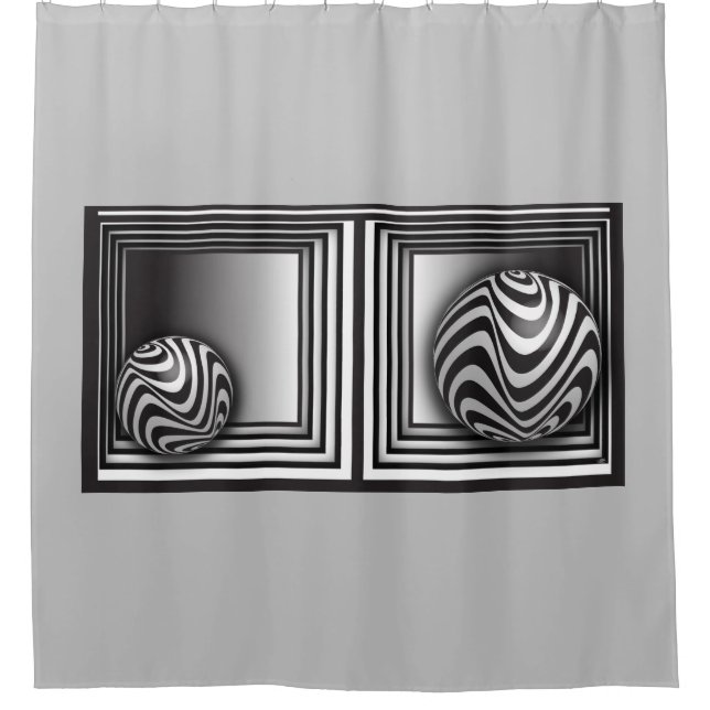 Optics thru Shapes  Shower Curtain (Front)