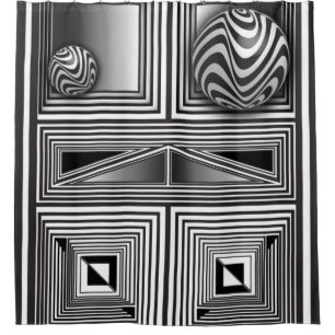 Optics thru Shapes  Shower Curtain