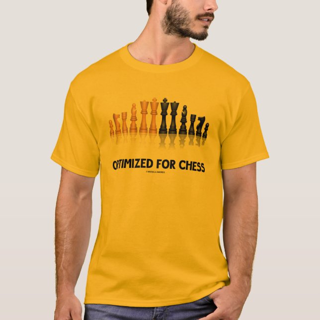 Optimised For Chess Reflective Chess Set T-Shirt (Front)