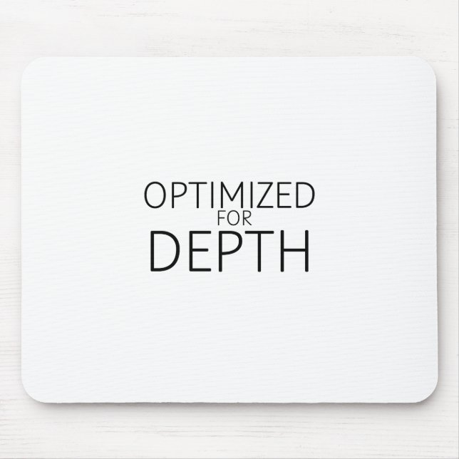 Optimised For Depth Minimalist Technical Mouse Pad (Front)