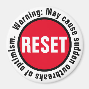 Optimism Press the Reset Button Magnet