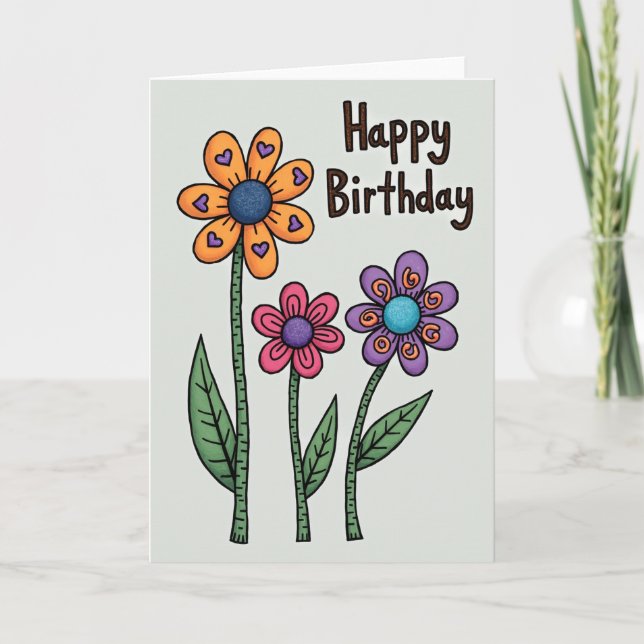 Optimistic Birthday Art Card (Front)