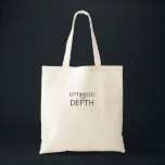 Optimized For Depth Minimalist Industrial Tote Bag<br><div class="desc">Carry your focus tools with intent. A durable,  heavy-weight cotton tote featuring the "Optimized For Depth" design—ideal for transporting hardware and tactical gear.</div>