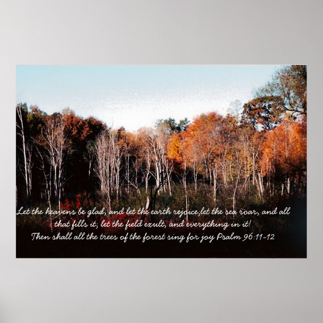 Optional Frame see price w/o frame Psalm 96:11-12 Poster (Front)