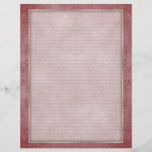Optional Lines Letterhead with Aged Frame Red