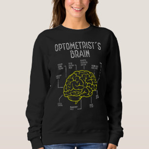 Optometrist Brain Opthalmologist Eyeglass Whispere Sweatshirt