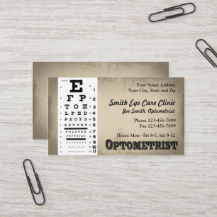 Optometrist Business Card