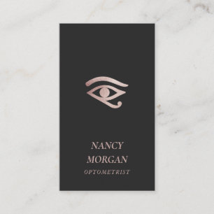 Optometrist Eye Doctor Rose Gold Glitter Business Card