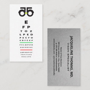 Optometrist Eye Exam Appointment Card