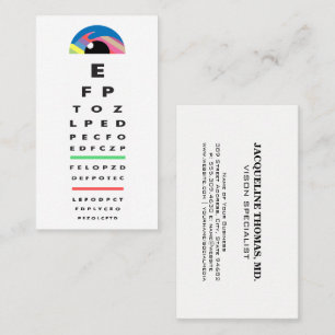 Optometrist   Eye Exam Chart Appointment Card