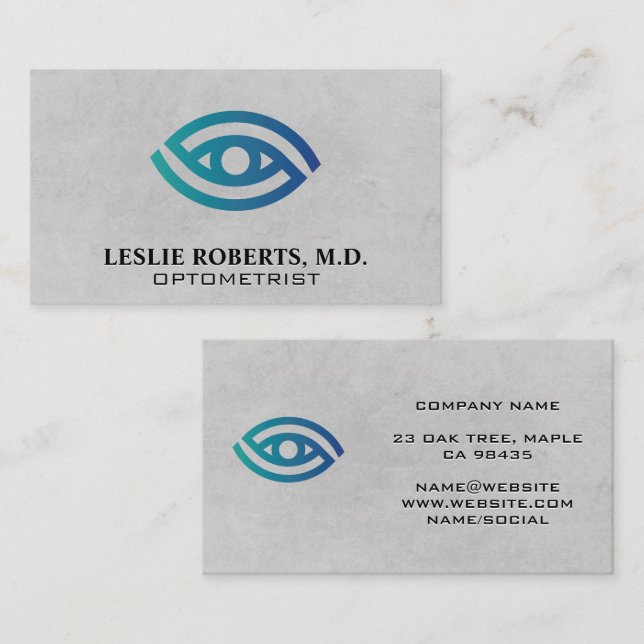 Optometrist | Eye Logo Business Card (Front/Back)