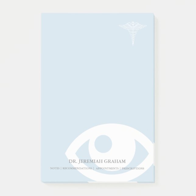 Optometrist | Eye Specialist Personalised Name Post-it Notes (Front)
