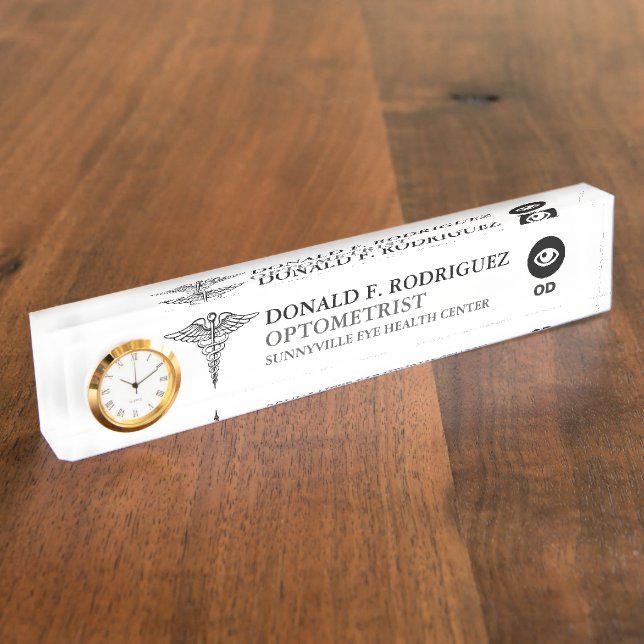 Optometrist | Eye Specialist Personalised Nameplate (Side)