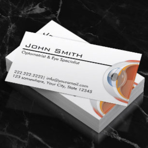 Optometrist & Eye Specialist Professional Business Card