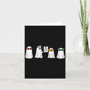 Optometrist Ghost Boo Center Halloween Optician  Card