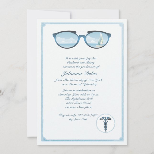 Optometrist Graduation Invitation (Front)