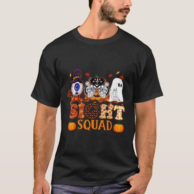Optometrist Halloween Sight Squad Witch Pumpkin Op T-Shirt (Front)