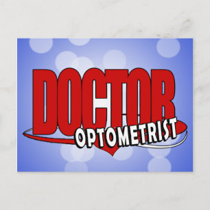 OPTOMETRIST LOGO DOCTOR BIG RED POSTCARD