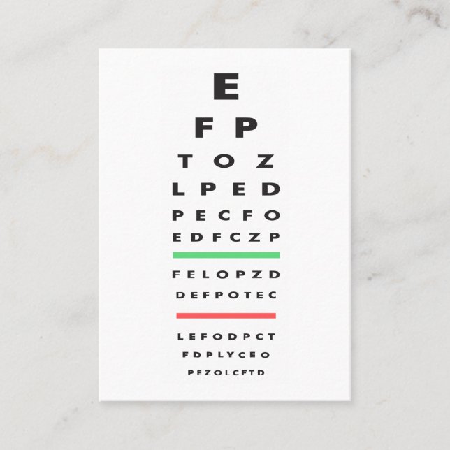 Optometrist | Medical Doctor | Eye Exam Appointment Card (Front)